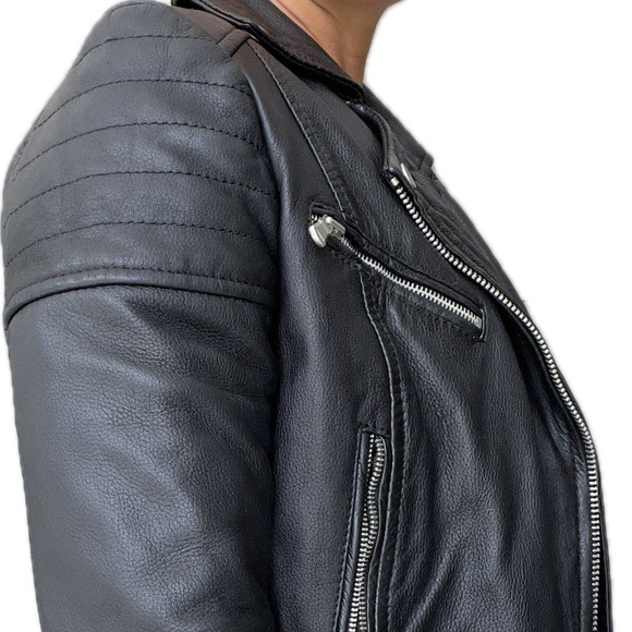 Leather biker jacket - Picture 4 of 16